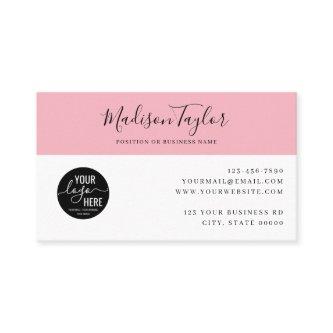 Custom Company Logo QR Code Simple Feminine Pink