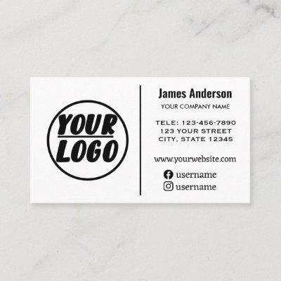 custom company Logo | white minimal Professional