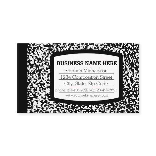 Custom Composition Book Black/White School/Teacher