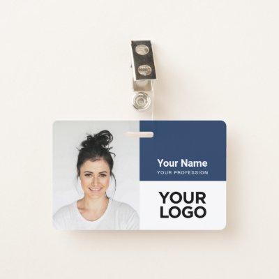 Custom Corporate Employee Photo Logo Name Badge