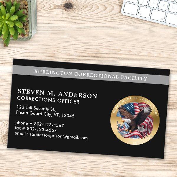 Custom Corrections Dept Parole Officer Prison Logo