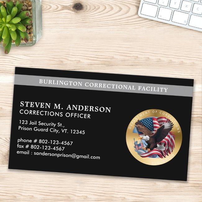 Custom Corrections Dept Parole Officer Prison Logo