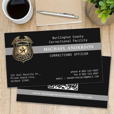 Custom Corrections Officer Law Enforcement QR Code