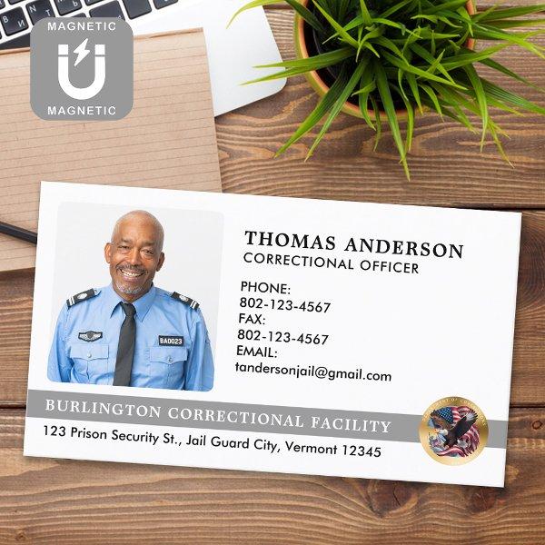 Custom Corrections Officer Photo Jail Prison Logo  Magnet