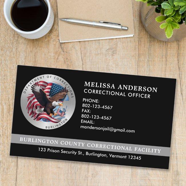 Custom Corrections Officer Prison Guard Jail Logo