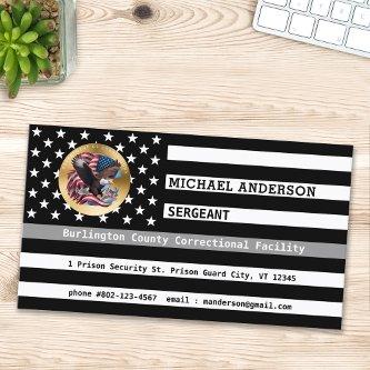 Custom Corrections Officer Thin Gray Line Flag
