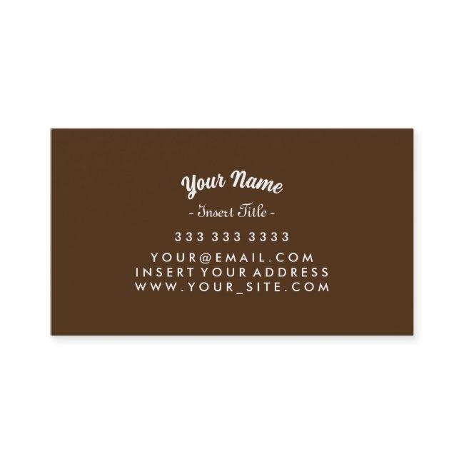 Custom Curved Text Brown Background