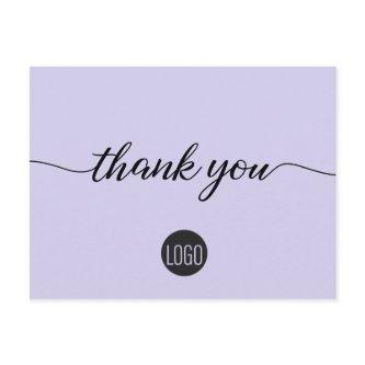 Custom Customer Appreciation Business logo Purple Postcard