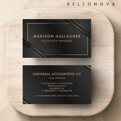 Custom Cute Black And Gold Professional