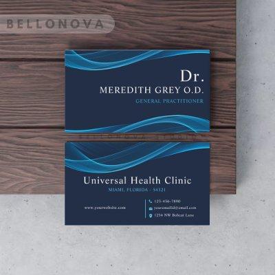 Custom Dark Bright Blue White Doctors Fancy