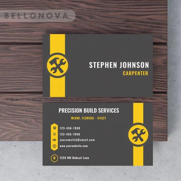 Custom Dark Grey Black Yellow Construction Worker
