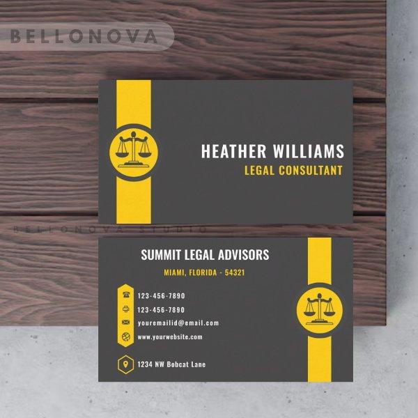 Custom Dark Grey Black Yellow Legal Department