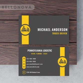 Custom Dark Grey Black Yellow Transportation