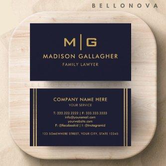 Custom Dark Navy Blue Black And Gold Professional