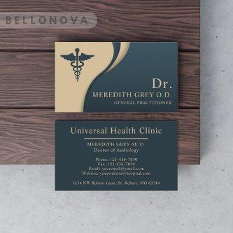 Custom Dark Teal Green Brown Doctors Fancy