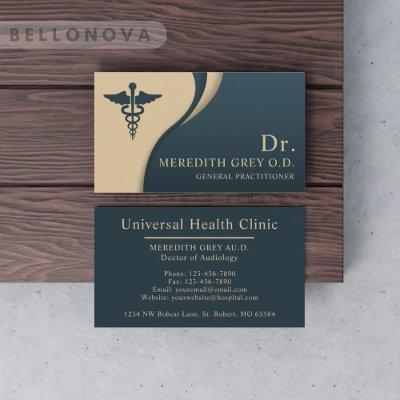 Custom Dark Teal Green Brown Doctors Fancy