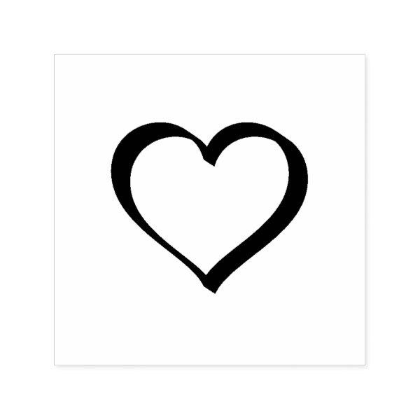 Custom Design Your Logo l Personalize Heart w/Text Self-inking Stamp