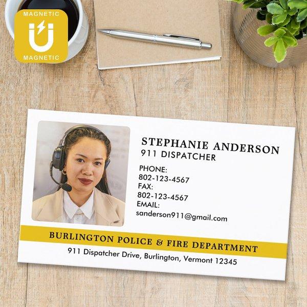 Custom Dispatcher 911 Emergency Services Photo   Magnet