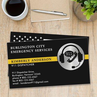 Custom Dispatcher 911 Logo Emergency Services