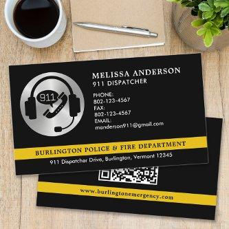Custom Dispatcher Emergency Police Fire QR Code