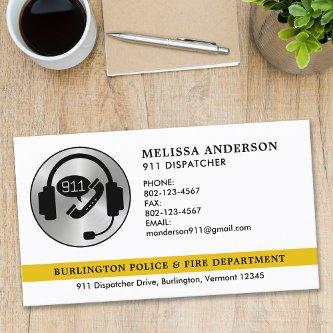 Custom Dispatcher Emergency Services Employee Logo
