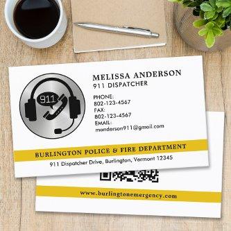 Custom Dispatcher Emergency Services Logo QR Code