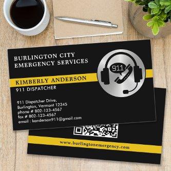 Custom Dispatcher Emergency Services Logo QR Code