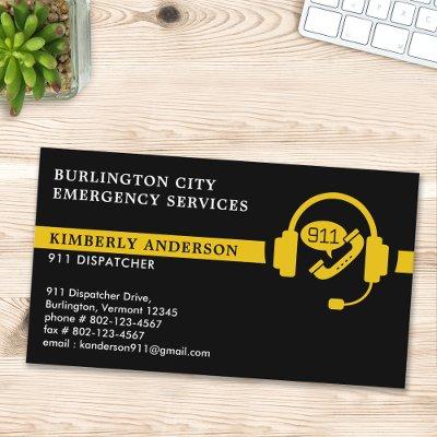 Custom Dispatcher Modern 911 Emergency Dept Logo