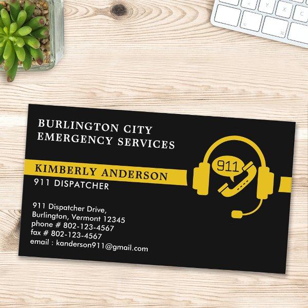 Custom Dispatcher Modern 911 Emergency Dept Logo