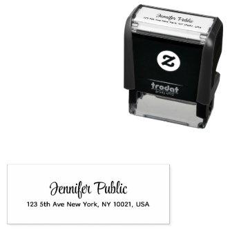 Custom Diy Modern Typography Name Return Address Self-inking Stamp