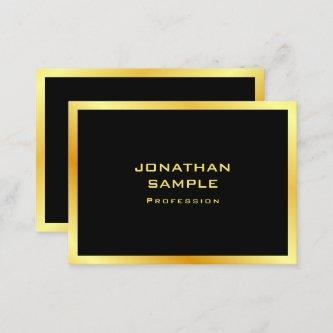 Custom Elegant Black And Gold Modern Template