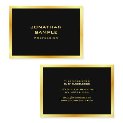 Custom Elegant Black And Gold Modern Template