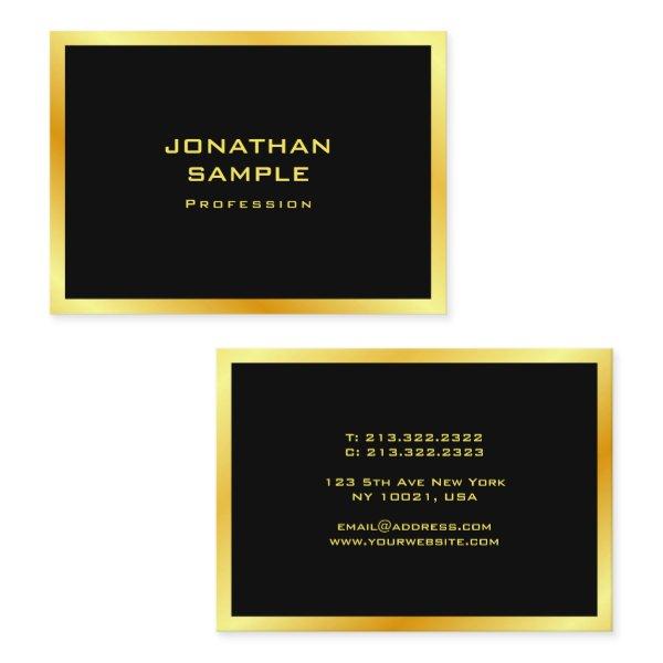 Custom Elegant Black And Gold Modern Template