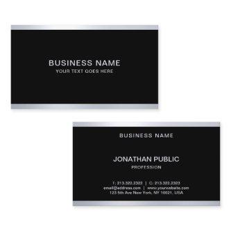 Custom Elegant Black And Silver Cool Modern