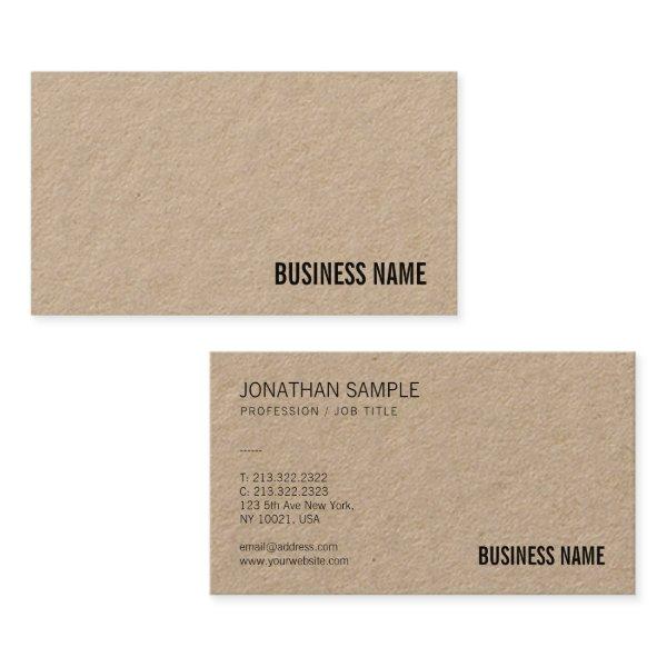Custom Elegant Brown Kraft Paper Modern Template