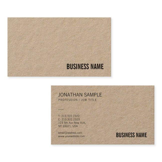 Custom Elegant Brown Kraft Paper Modern Template
