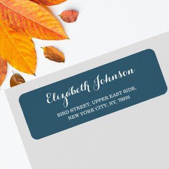 Custom Elegant Eucalyptus Blue Return Address Label