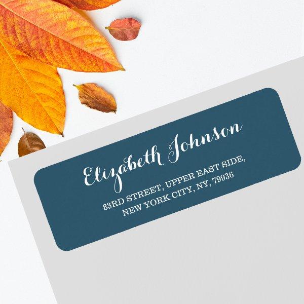 Custom Elegant Eucalyptus Blue Return Address Label