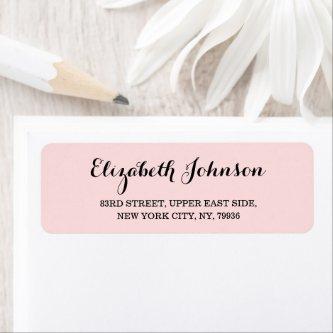 Custom Elegant Light Pastel Pink Return Address Label