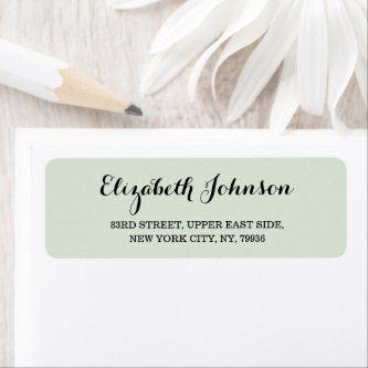 Custom Elegant Light Sage Green Return Address Label