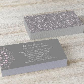 Custom Elegant Modern Chic Pink Grey Professional