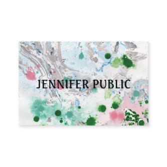 Custom Elegant Modern Pink Blue Green Abstract