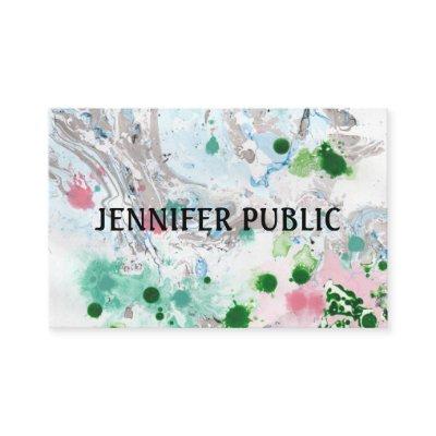 Custom Elegant Modern Pink Blue Green Abstract