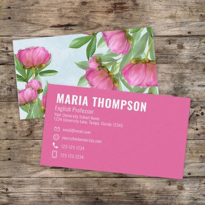 Custom Elegant Simple Stylish Pink Chic Floral