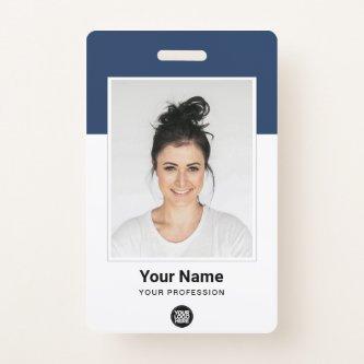 Custom Employee Large Photo, BarCode, Logo, Name Badge