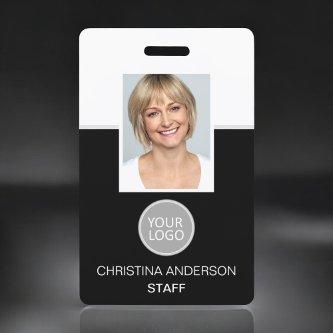 Custom Employee Name Logo Photo Corporate Work Badge