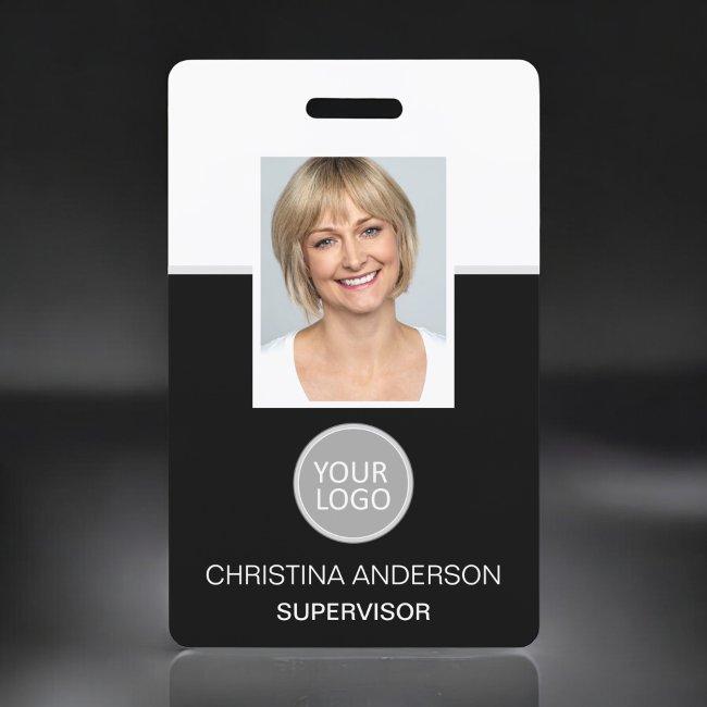 Custom Employee Name Logo Photo Corporate Work Badge