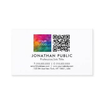 Custom Employee Name QR Code Business Logo Here Calling Card