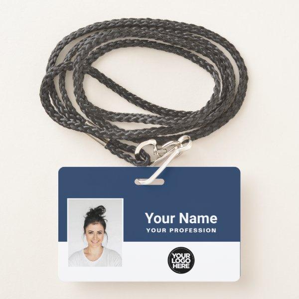 Custom Employee  Photo, Bar Code, Logo, Lanyard Badge