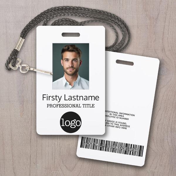 Custom Employee - Photo, Bar Code, Logo, Name Badge